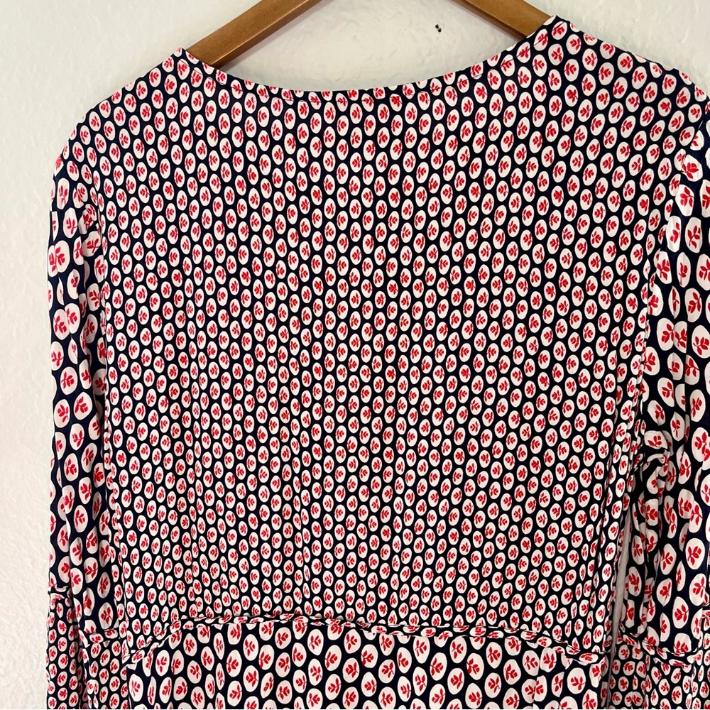 Boden • Edna tunic mini dress red blue print Size 10 - Picture 10 of 11